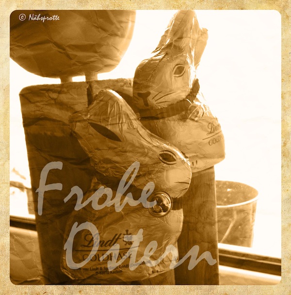 Osterhasen in Sepia